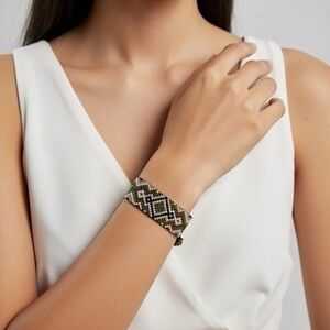 KAQCHI Boho Chic Multi-Color Beaded String Bracelets  Artisan Unique VG